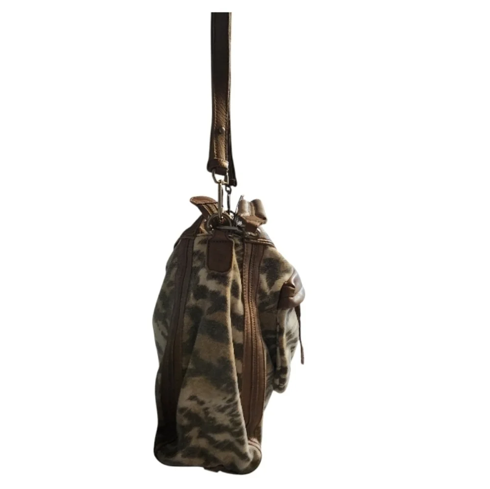 Liebeskind Berlin Animal Print Leather Hobo Tote Bag